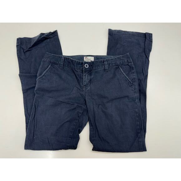 SO Juniors Chino Pants Size 9 Navy Blue Khaki Dress Pants - Picture 1 of 10